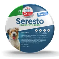 Collier antiparasitaire Seresto® pour chien - 2 colliers petit chien < 8 kg, 38 cm