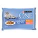 Purina One 12 x 85 g Voordeelpakket Kattenvoer Coat & Hairball Kip en Zalm