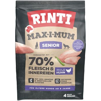 RINTI Max-i-mum Senior Pollo Crocchette cane 4 kg
