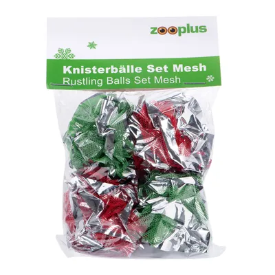 Set Mesh комплект топки от шумолящо фолио за котки - 4 броя Set Mesh комплект топки от шумолящо фолио за котки - 4 броя
