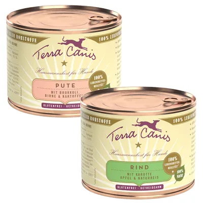 Terra Canis gazdaságos csomag 12 x 200 g - Mix: marha & pulyka