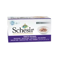 Schesir 6 x 50 g pour chat - thon, filet de bœuf en gelée