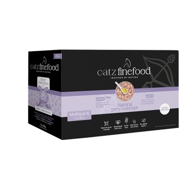 Økonomipakke:  24 x 85 g catz finefood Purrrr Pouch - Mix II: 6 varianter