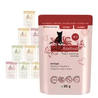 catz finefood Kitten 85 g portionspåse - Ekonomipack: 24 x 85 g Mix (3 sorter)