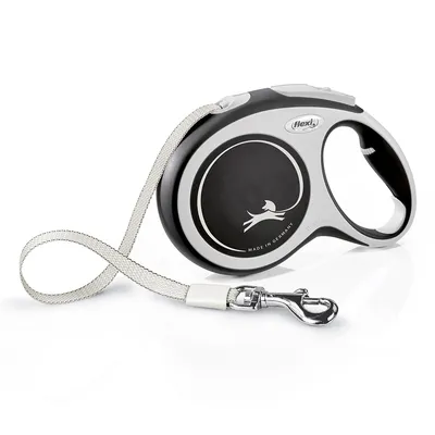 flexi New Comfort bandkoppel L svart, 8 m - flexi New Comfort bandkoppel L svart, 8 m