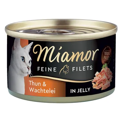 Miamor Fine Fillets 6 x 100g - Tuna & Quail Eggs in Jelly