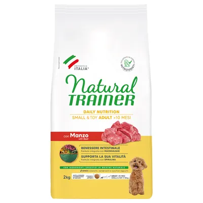 Natural Trainer Dog Adult Small & Toy z govedino - 2 kg