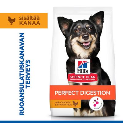 Hill's Science Plan Perfect Digestion Adult 1+ Small & Mini kana & ruskea riisi