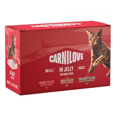 Sparpaket Carnilove Cat Pouch 48 x 85 g Mix in Gelee (3 Sorten gemischt)