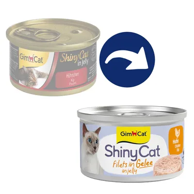 Sparpaket GimCat ShinyCat Filet in Jelly 24 x 70 g - Thunfisch Mix