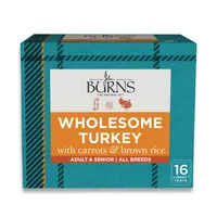 Burns Wet Food for Dogs 16 x 395g - Wholesome Turkey with Carrots & Brown Rice