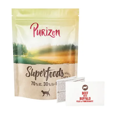 Purizon Superfoods говеждо с биволско, грах и нар - 400 г