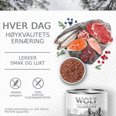 Wolf of Wilderness Adult 6 x 800 g - Single Protein