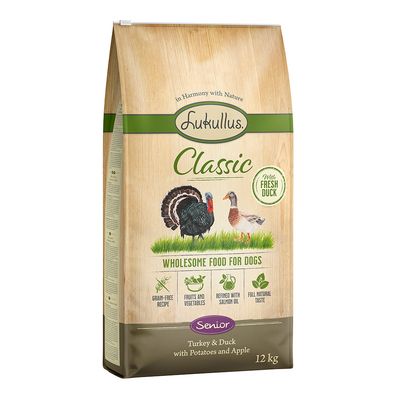 Lukullus Classic Senior Grain-Free Turkey & Duck 12kg