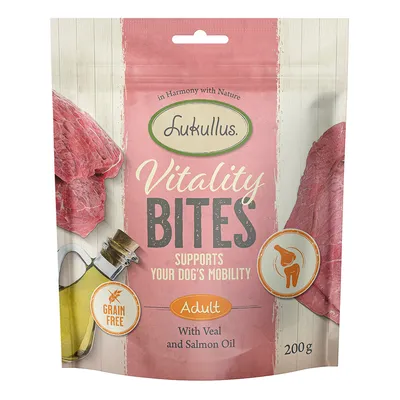 Lukullus Vitality Bites liikkuvuuden tukeminen: vasikanliha (viljaton) - säästöpakkaus 3 x 200 g