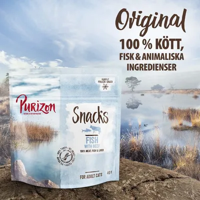 Purizon Snacks Fish & Beef - spannmålsfritt - 40 g