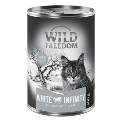 Wild Freedom White Infinity Kurczak z koniną, receptura w 100% bez zbóż, 400 g puszka.