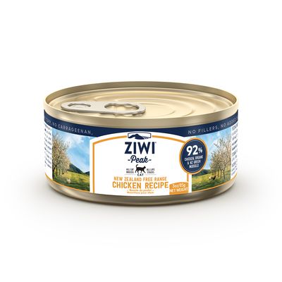 Ziwi Peak New Zealand Free Range Chicken Rezept, 92% Hühnerorgane und grüne Muscheln, 85g Dose. Für alle Katzenrassen und Lebensphasen. Ohne Füllstoffe oder Carrageen.