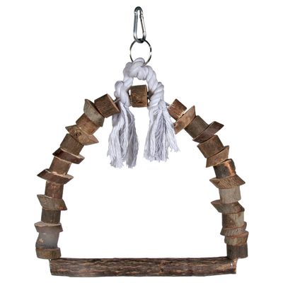 Trixie Vogelschaukel Natur Größe S: L 21 x B 20 cm, Stange Ø 12 mm