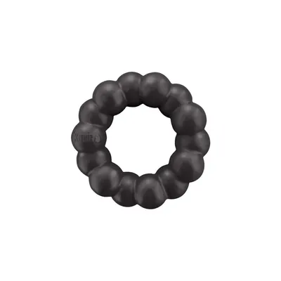 KONG sort ring af robust materiale, egnet til tygge- og legeaktiviteter.