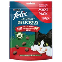 Felix Naturally Delicious Katzensnacks - Rind mit Goji-Beeren (180 g)