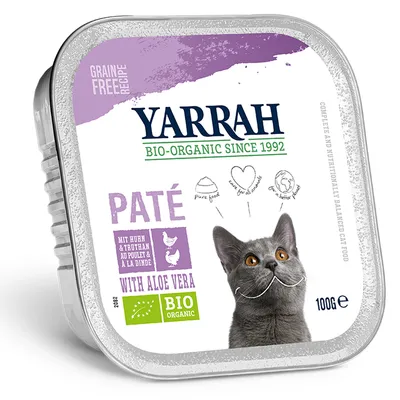 Yarrah Bio 48 x 100 g výhodné balení - pâté: losos s bio mořskými řasami