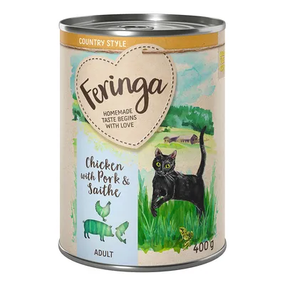 Sparpaket Feringa Country Style Menü 24 x 400 g - Hähnchen, Seelachs, Schwein