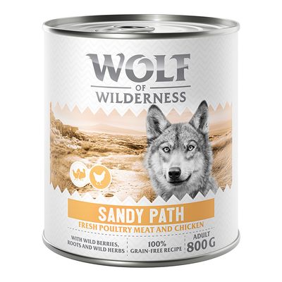 Wolf of Wilderness Adult "Expedition", 6 x 800 g Sandy Path - Poultry with chicken