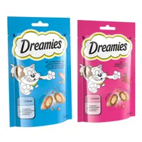 Super-Sparpaket: 24 x 60 g Dreamies Katzensnack - Mix 2: Lachs & Rind
