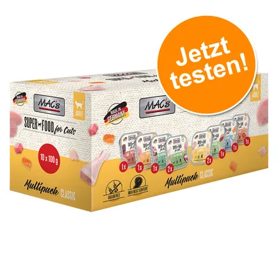 MAC's Multipack Classic hrana za mačke, 10x100g, proizvedeno u Njemačkoj, bez žitarica, visok udio mesa.