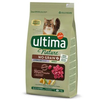 Ultima Nature No Grain Sterilised - Beef - Economy Pack: 4 x 1.1kg 