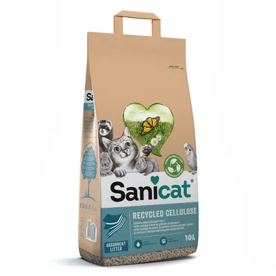 Litière Sanicat Cellulose pour chat, rongeur et oiseau - 10 L