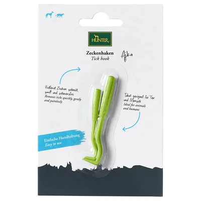 Hunter Zeckenhaken, entfernt Zecken schnell, sanft und schmerzfrei. Einfache Handhabung. Ideal geeignet für Tier und Mensch.