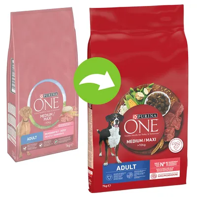 Purina One Medium/Maxi Adult Okse & ris Purina One Medium/Maxi Adult Okse & ris