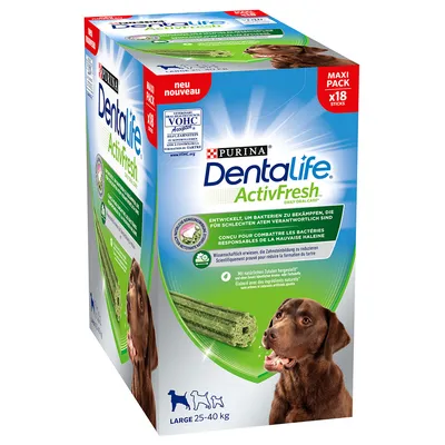 PURINA Dentalife Active Fresh Tägliche Zahnpflege-Snacks für große Hunde - 36 Sticks
