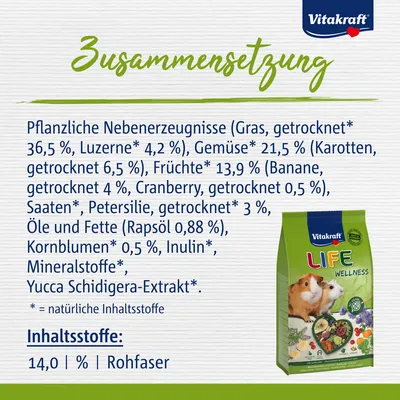 Vitakraft Life Wellness Meerschweinchen - 600 g