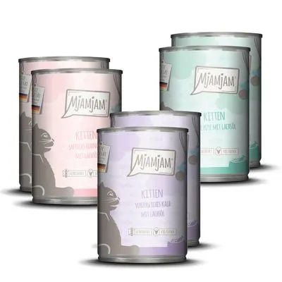 MjAMjAM Kitten Pacco misto 6 x 400 g umido gatto MjAMjAM Kitten Pacco misto 6 x 400 g umido gatto