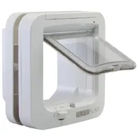 SureFlap Katzenklappe mit Chip - Set: Klappe (weiss) + RFID-Halsbandanhänger (2 Stück)