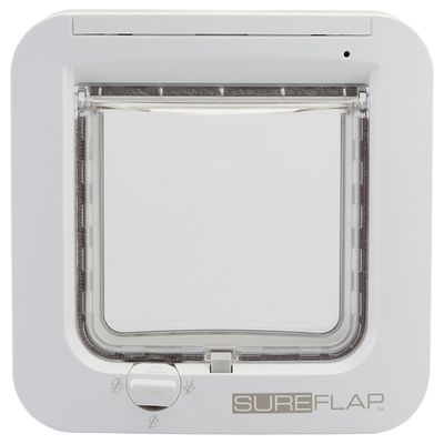 SureFlap drzwiczki dla kota z czytnikiem mikrochipów Białe