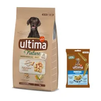 Ultima 1,5 a 18 kg pienso + Dental Sticks Mediano / Maxi 180 g ¡gratis! - Nature Medium / Maxi pollo (7 kg)