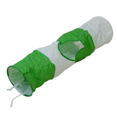 Katzentunnel Raupe Ø 24 cm x L 100 cm (Farbe: grün-weiss)