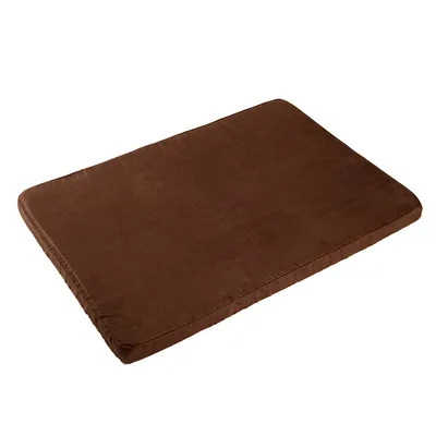 Braune rechteckige Matte mit glatter Oberfläche, geeignet als Unterlage oder Polster.