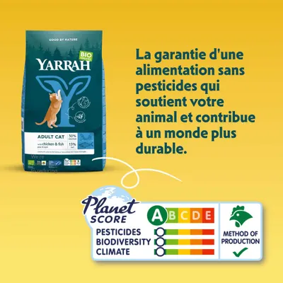 Yarrah Bio poulet bio, poisson - 2,4 kg