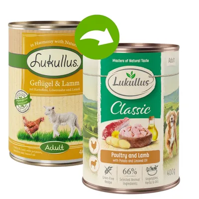 Lukullus Naturkost Adult, 6 x 400 g  - Wieprzowina (bez zbóż)