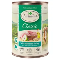 Lukullus Saver Pack 24 x 400g - Wild Rabbit & Turkey