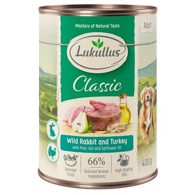 Lukullus Wild Rabbit & Turkey 6 x 400g