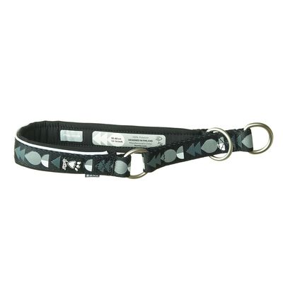 Hurtta Bare Zug-Stopp Halsband, coal 40 - 50 cm Halsumfang, 35 mm breit