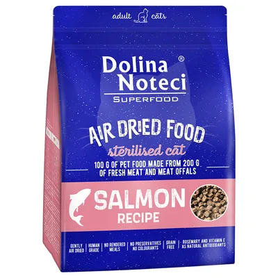 Dolina Noteci Superfood Steriloitu Kissa, lohen kanssa - 1 kg