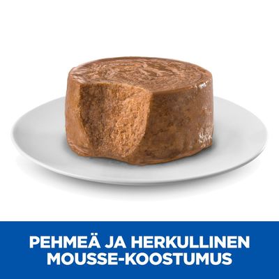 Pehmeä ja herkullinen mousse-koostumus