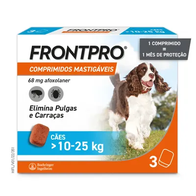 Frontpro comprimidos antiparasitários para cães de 10 a 25 kg - 3 comprimidos Frontpro comprimidos antiparasitários para cães de 10 a 25 kg - 3 comprimidos